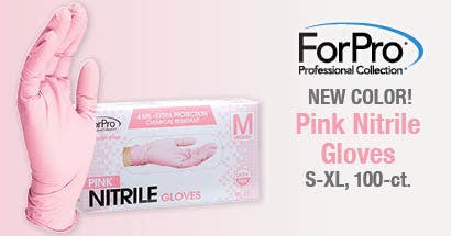 ForPro Pink Nitrile Gloves